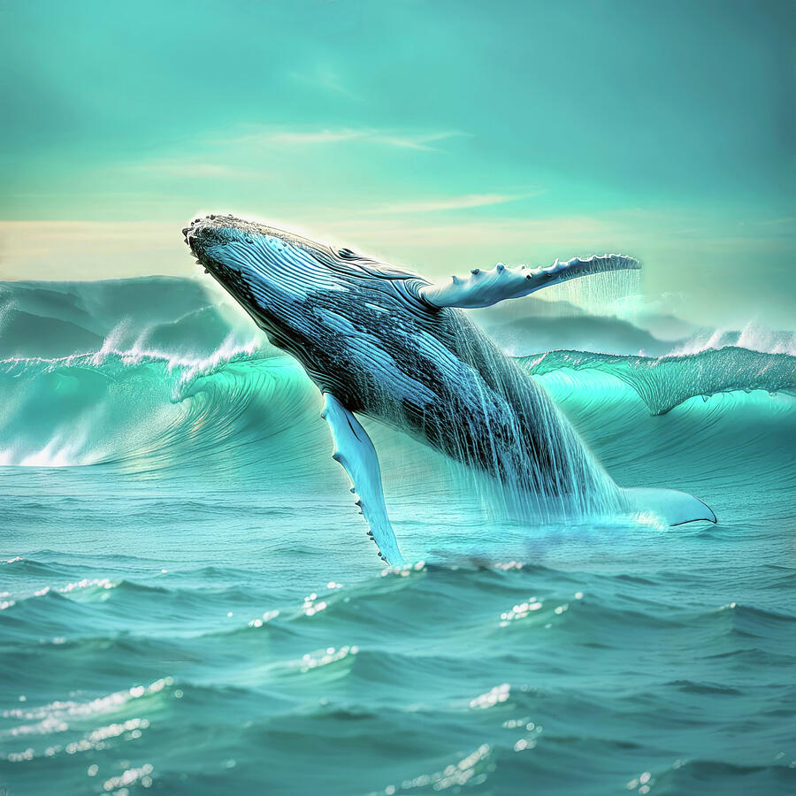 Blue Whale Digital Art by Donna Kennedy