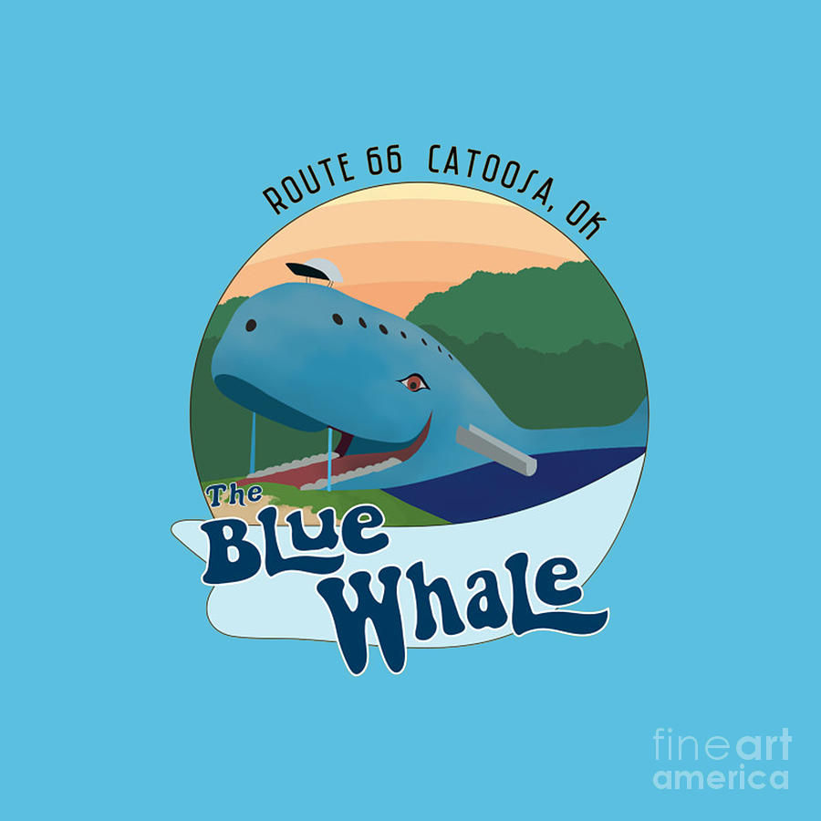 Blue Whale of Catoosa Drawing by Malika Gina Farida - Pixels