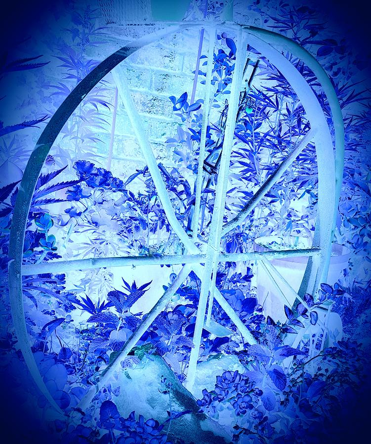 Blue Wheel Digital Art by Loraine Yaffe
