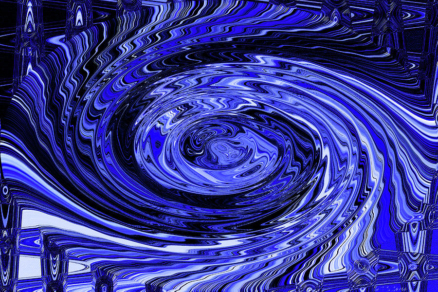 Blue Whirlpool Digital Art by Tom Janca