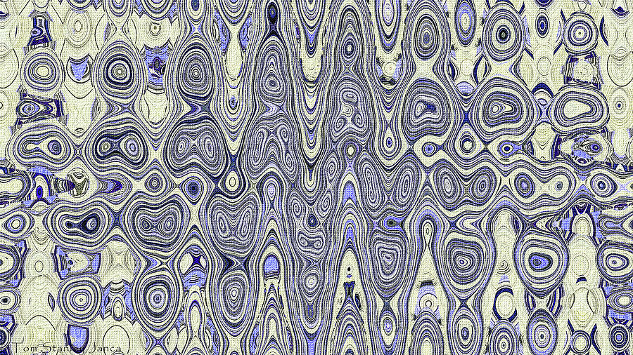 Blue White And Black Abstraction Digital Art by Tom Janca Blue White And Black Abstraction Digital Art by Tom Janca