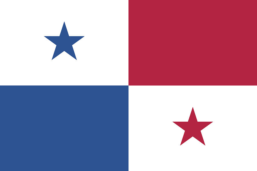 Blue, white and red flag of Panama Drawing by Liangpv