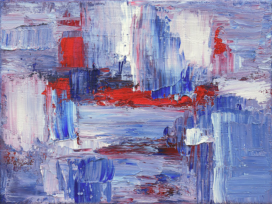 Blue White Red 1 Painting by Maria Meester