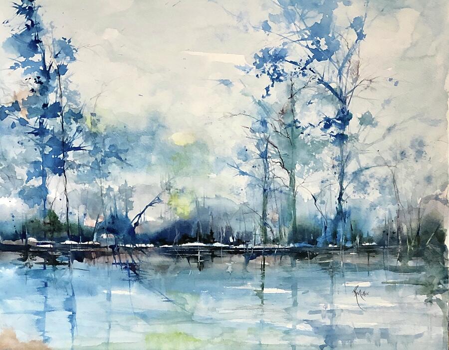 Blue Willow Painting by Robin Miller-Bookhout