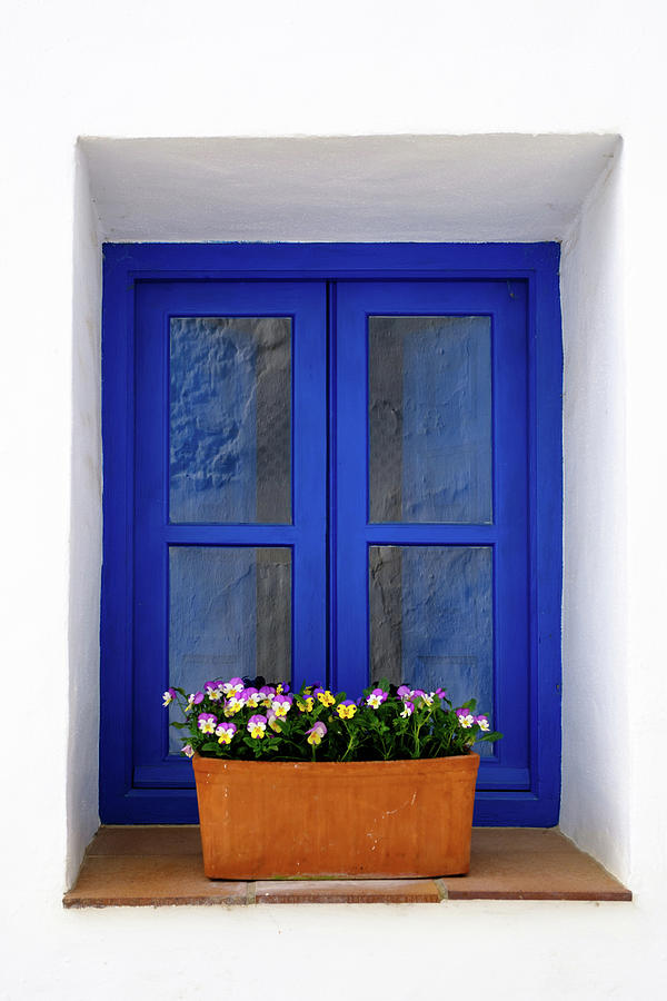 Blue Window - Frigiliana Photograph by Gary Browne