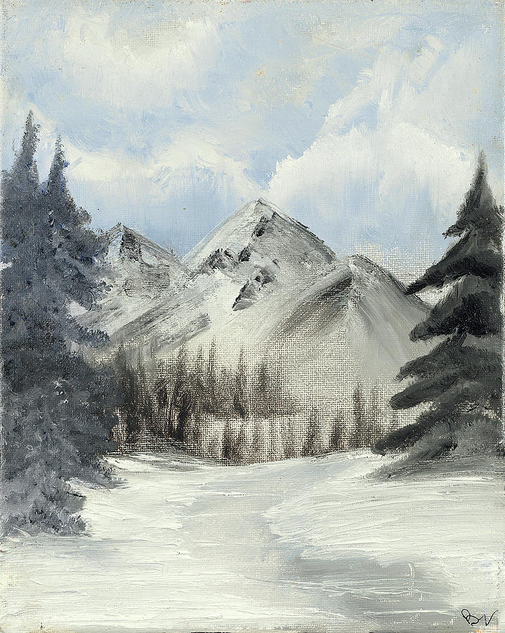 Blue Winter Painting