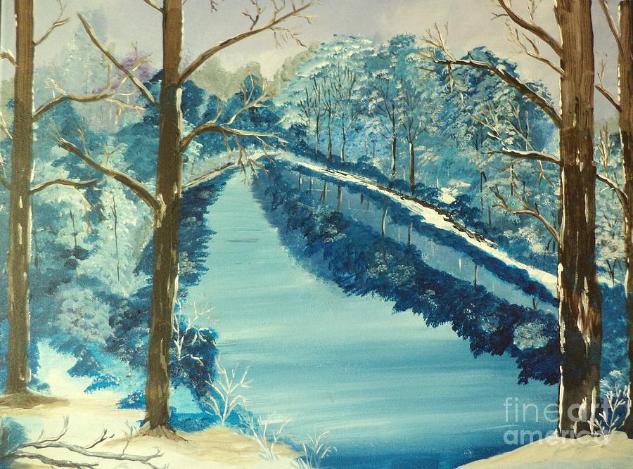 Blue Winter Morn # 212 Painting by Donald Northup