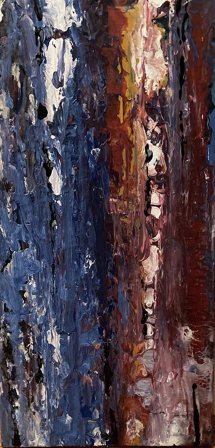 Abstract Painting - Blue Woods by Mike Coyne