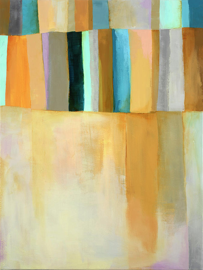 Blue Yellow Stripes #2 Painting by Jane Davies