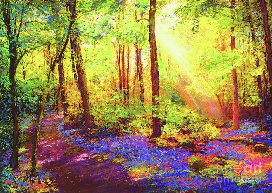 Impressionism Painting - Bluebell Blessing by Jane Small Impressionism Painting - Bluebell Blessing by Jane Small