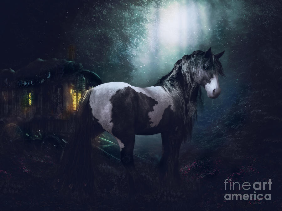 Nature Digital Art - Bluebell Tinker Horse by Shanina Conway