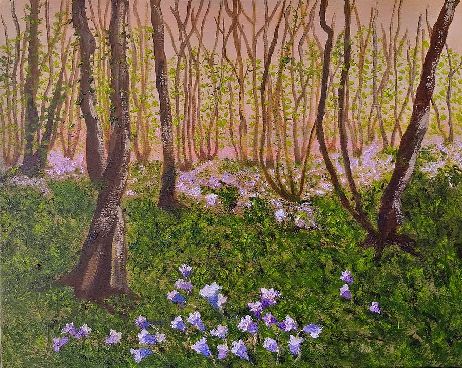 Bluebell Wood Painting by Jenny Smith