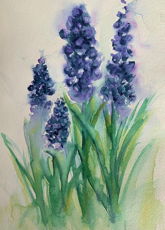 Bluebells Painting by Christine Marie Rose