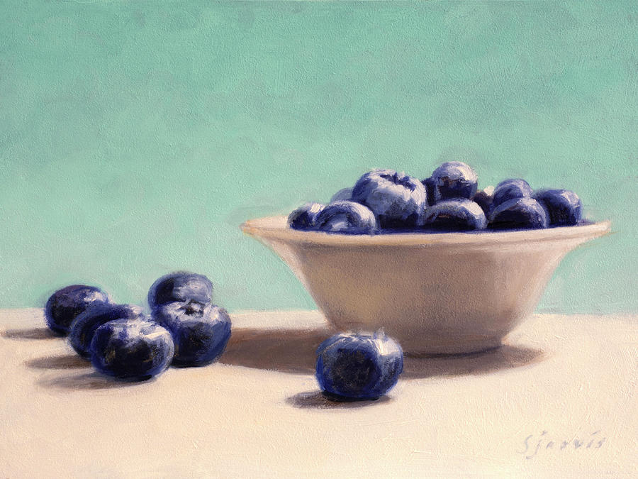 Blueberry Painting - Blueberries by Susan N Jarvis