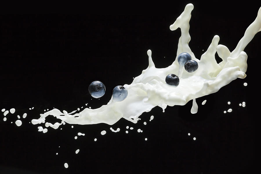 Blueberry & Milk in the air Photograph by Yuji Sakai