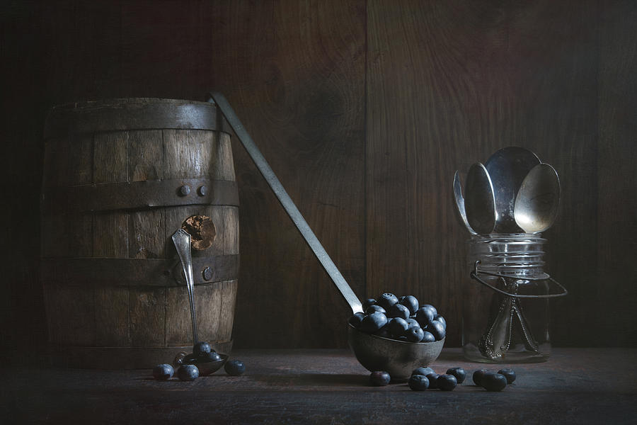 Blueberry Ladle Still Life Photograph by Tom Mc Nemar