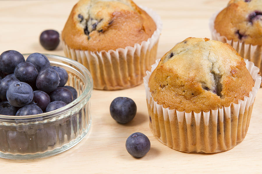 Blueberry muffins Photograph by Andrew1Norton
