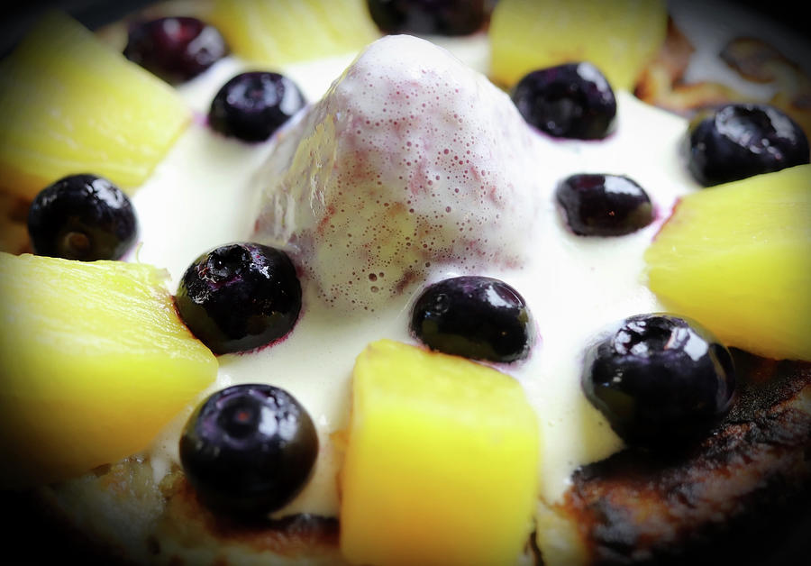 Blueberry Pineapple Strawberry Pancakes Photograph by Johanna Hurmerinta