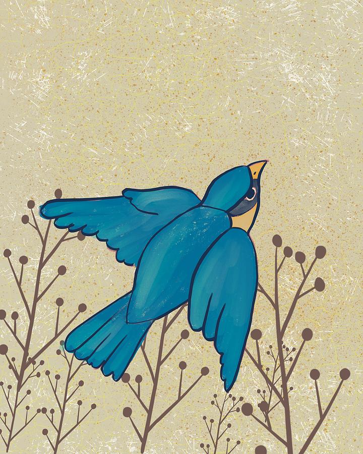 Bluebird 2 Digital Art by Blenda Studio - Fine Art America