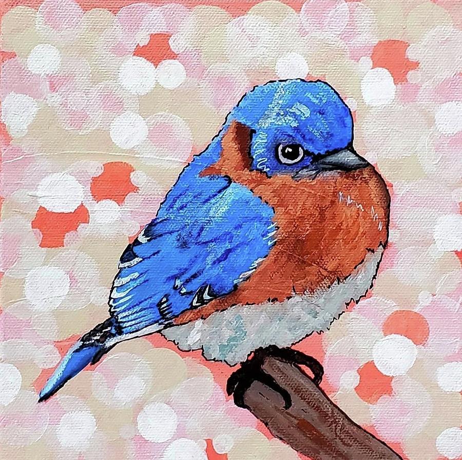 Bluebird  Painting by Amy Kuenzie
