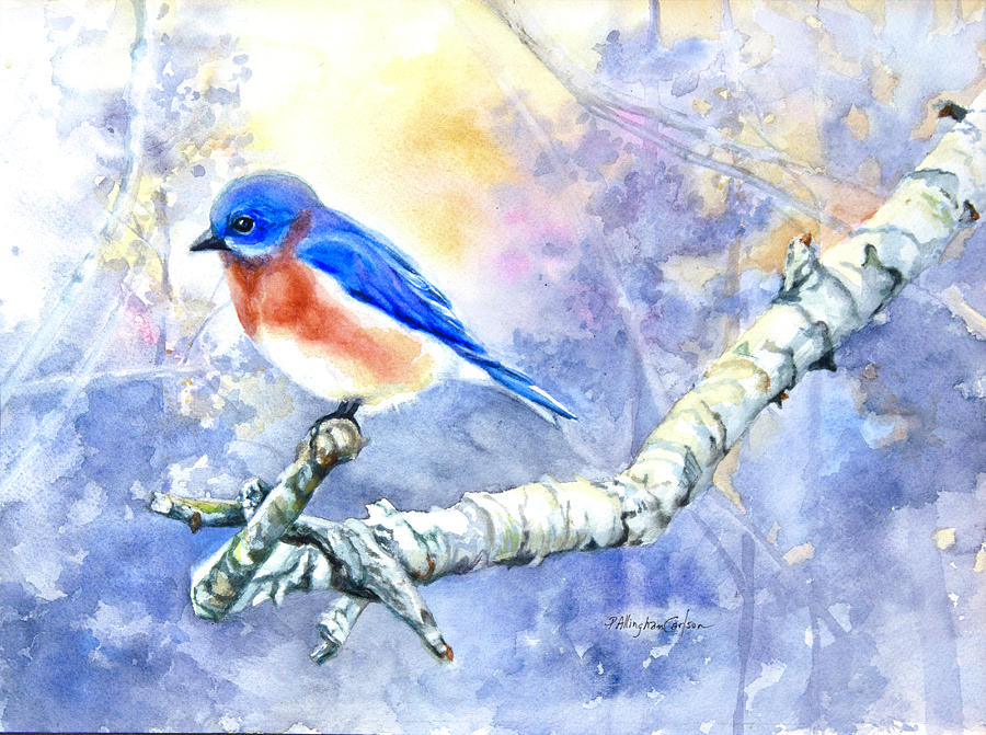 Bluebird At Peace Valley Painting