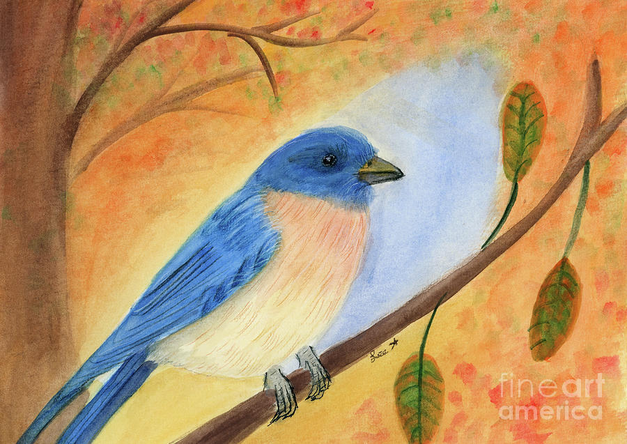 Bluebird Painting by Dorothy Lee
