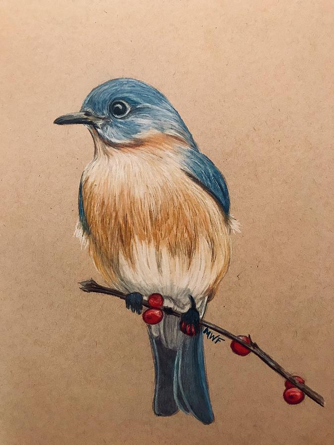 Bluebird Painting - Bluebird I am Happy Now by Marsha Free