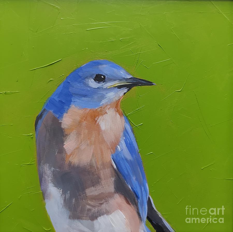 Bluebird II Painting by Lisa Dionne
