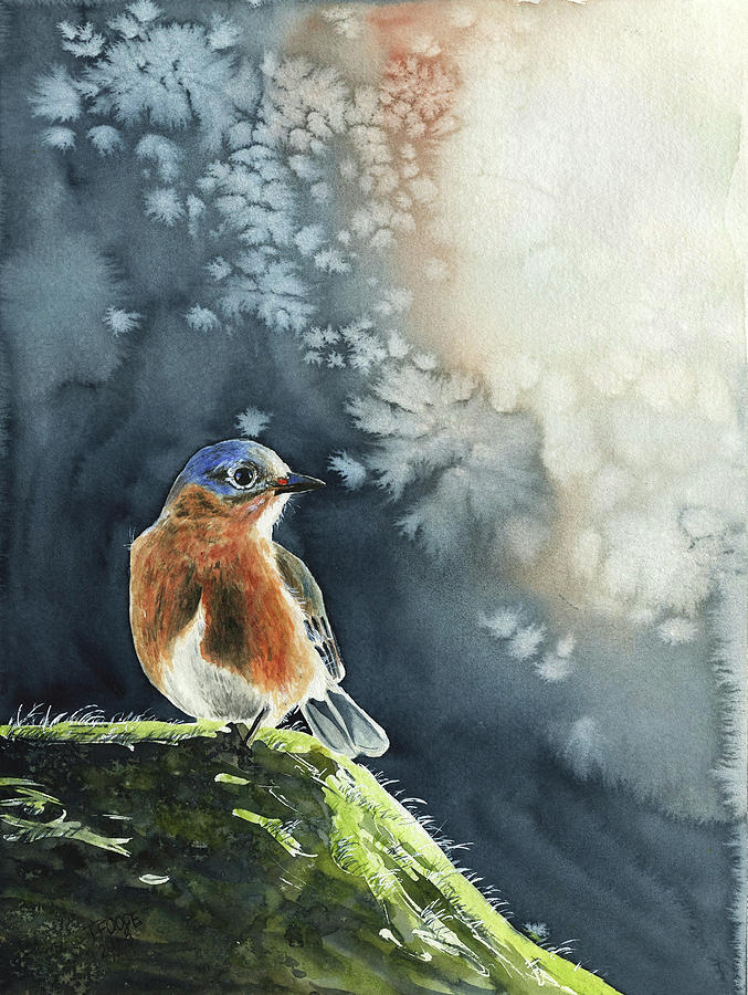 Bluebird Painting - Bluebird in the Sunlight  by Taphath Foose