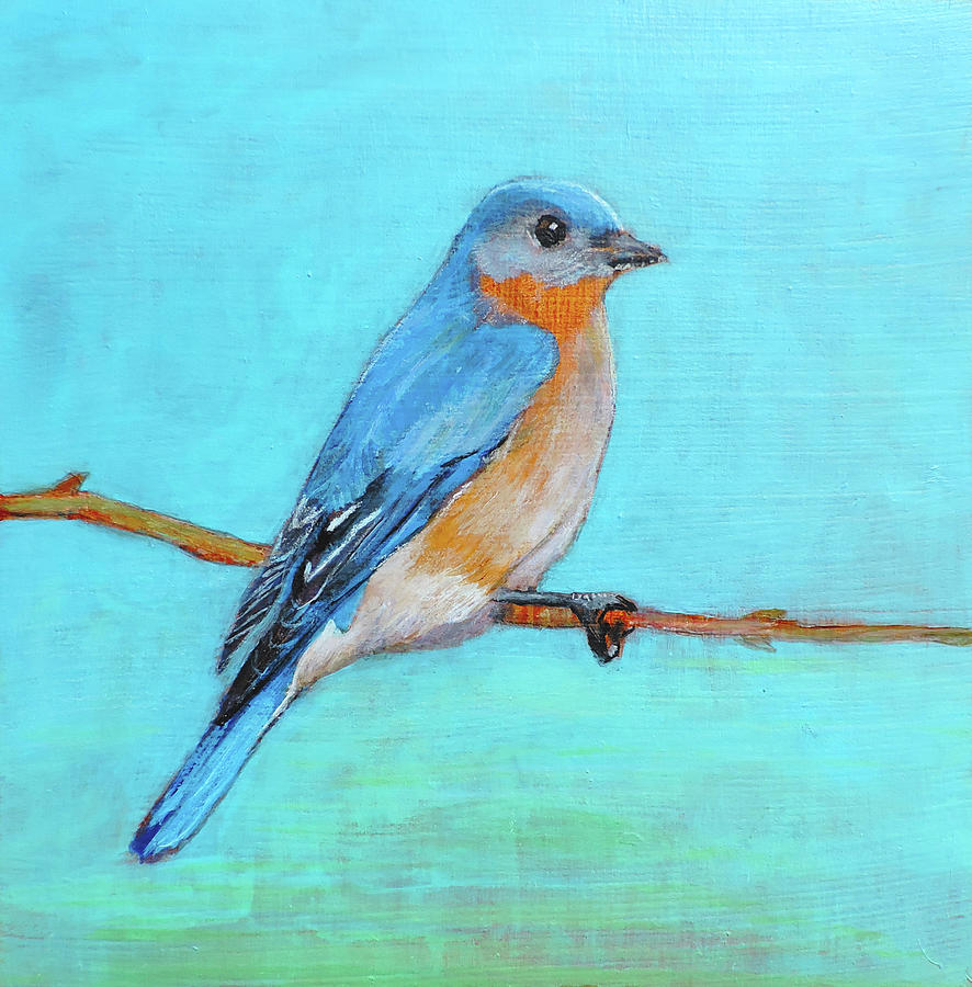 Bluebird Painting by John Morris