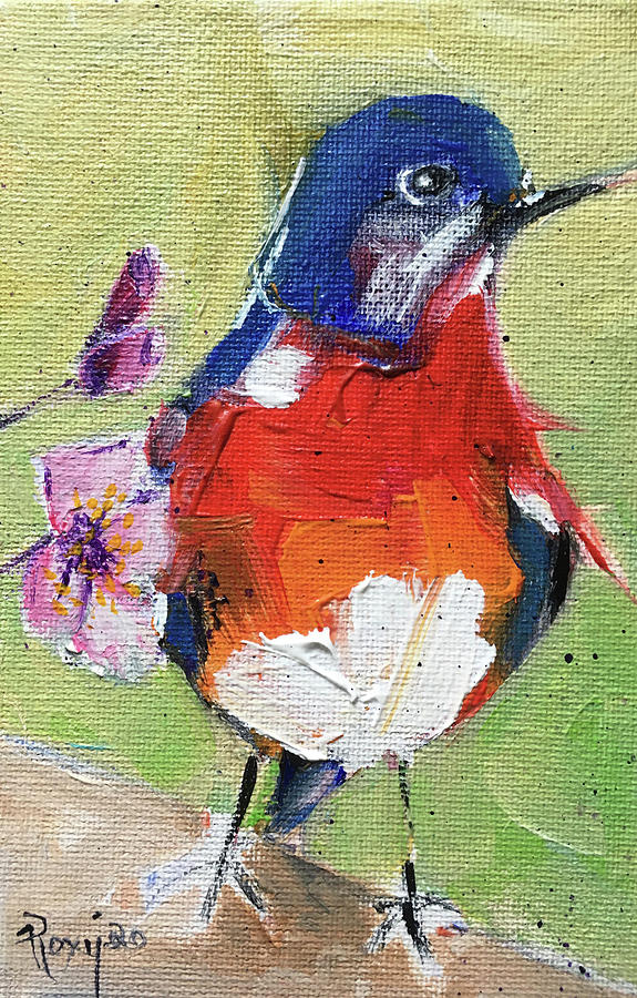 Bluebird Painting by Roxy Rich