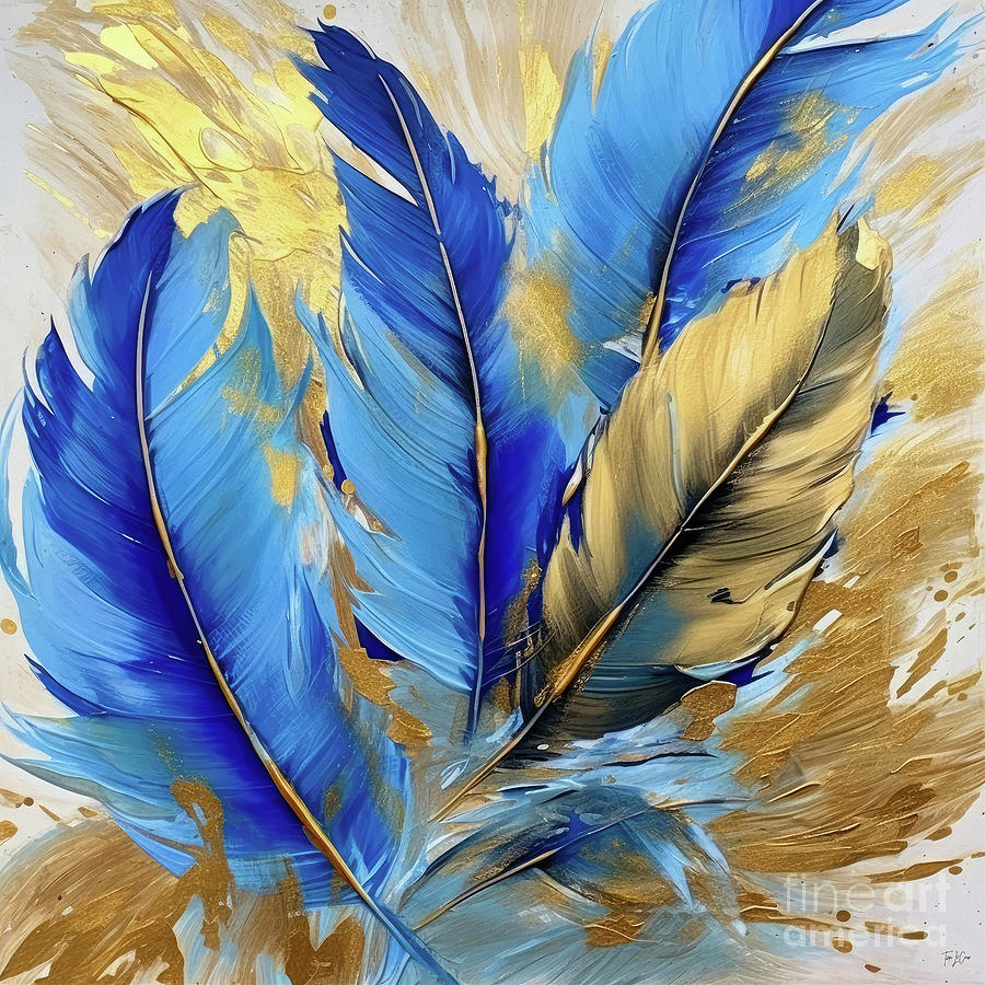 Bluebird Shimmer Painting by Tina LeCour