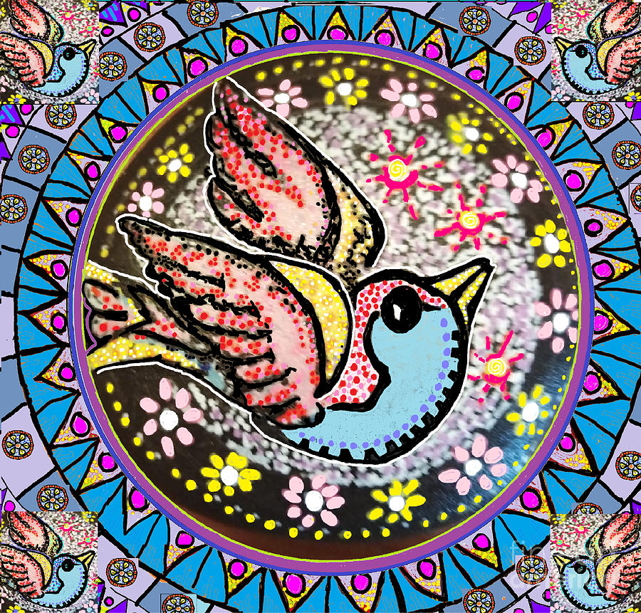 Bluebird tattoo Painting by Stephen Grace - Pixels