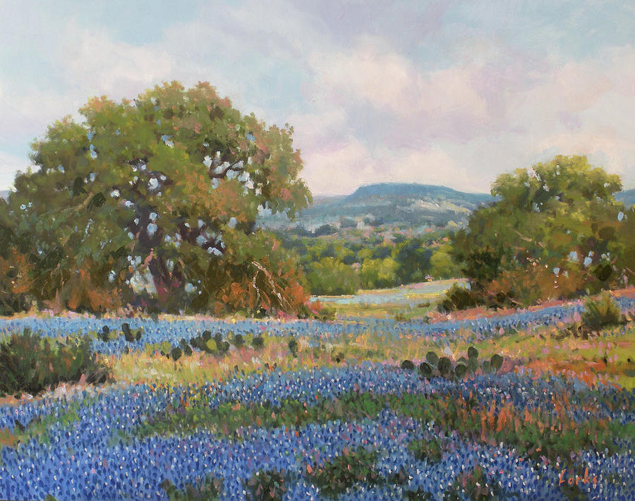 Bluebonnets Painting by David Forks - Fine Art America