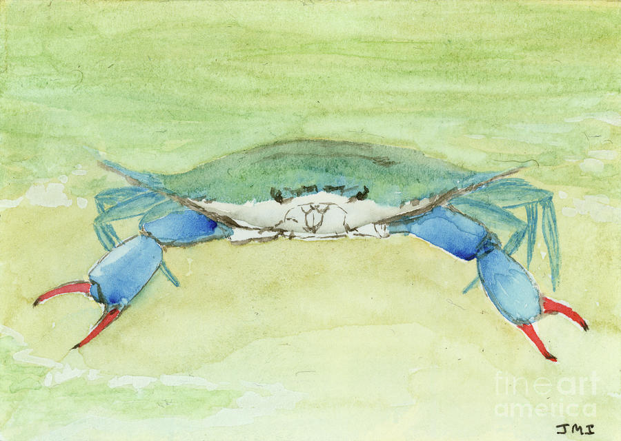 Blueclaw Crab Painting by Jackie Irwin