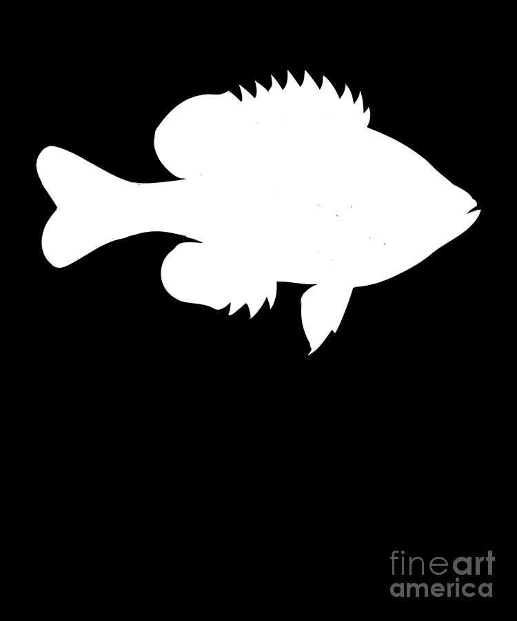 Bluegill Silhouette Fishing Freshwater Fish Gift Digital Art by Lukas ...