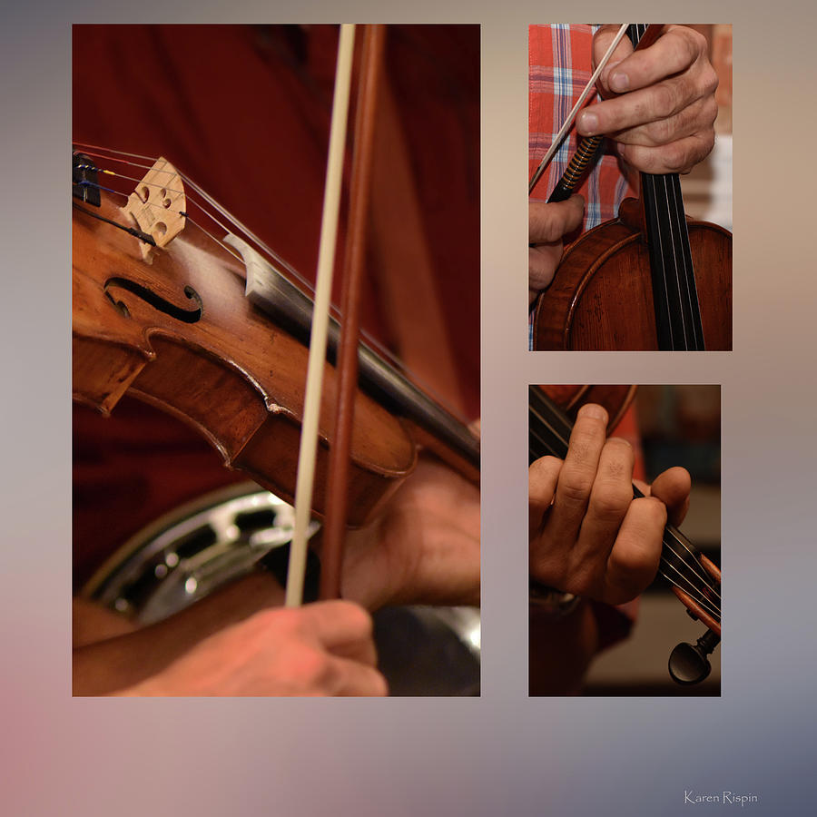 Music Photograph - Bluegrass fiddle by Phil And Karen Rispin