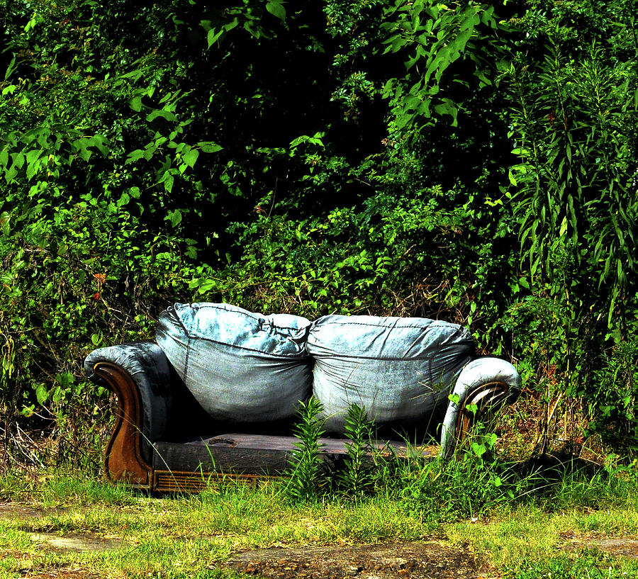 Old Furniture Photograph - BlueLove by Leon Hollins III
