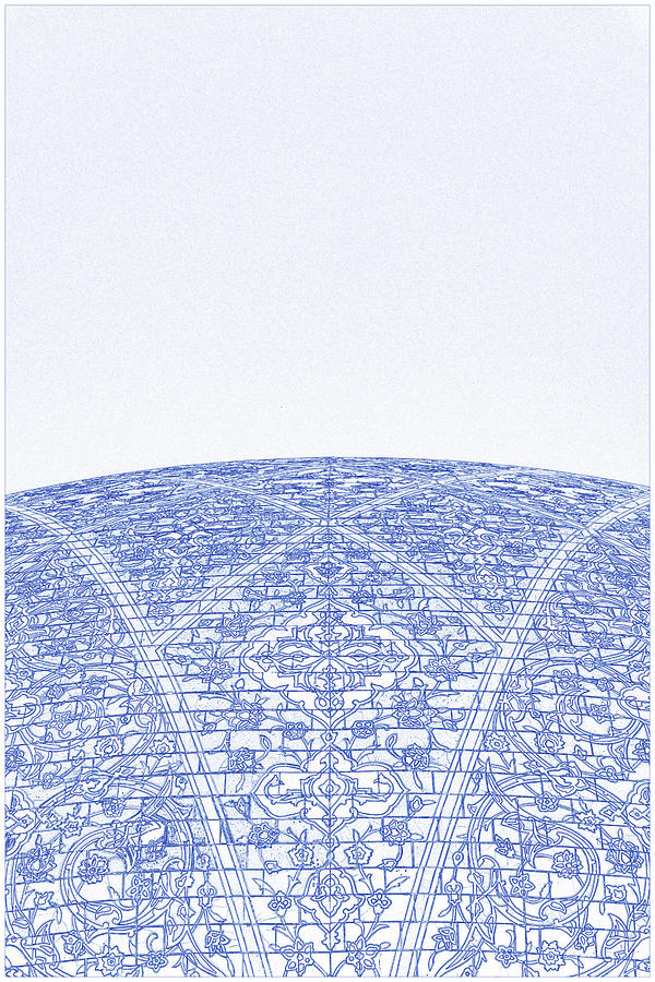 Blueprint Drawing - islamic art Painting by Celestial Images
