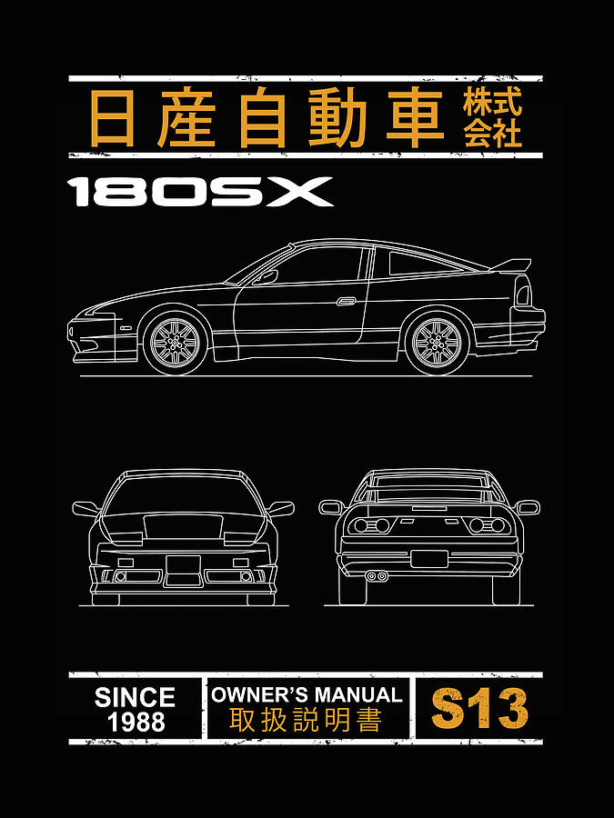 Nissan 180sx blueprint