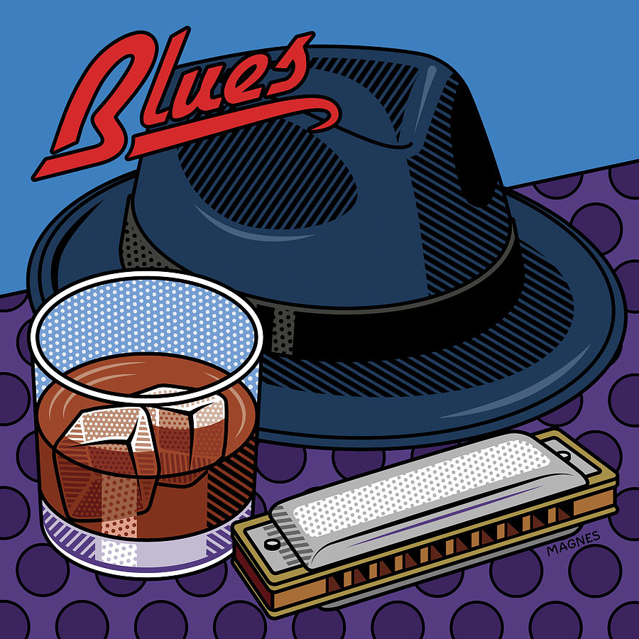 Blues and a Whiskey Digital Art by Ron Magnes