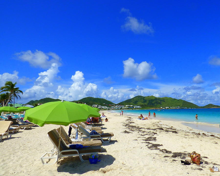 Blues And Green On St Marteen Photograph