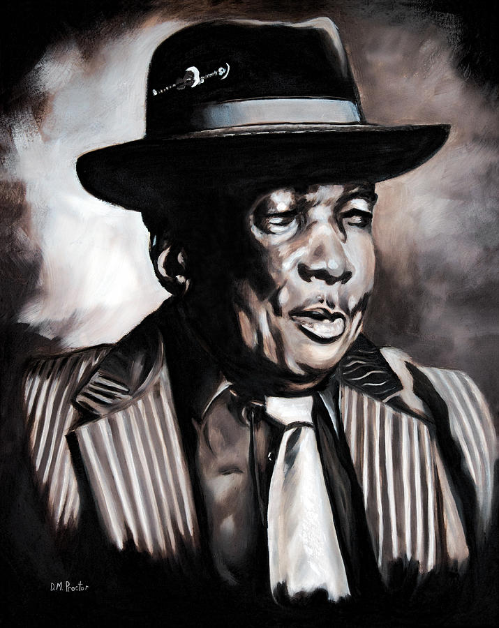 Blues Legend Extraordinaire Painting by Donna Proctor