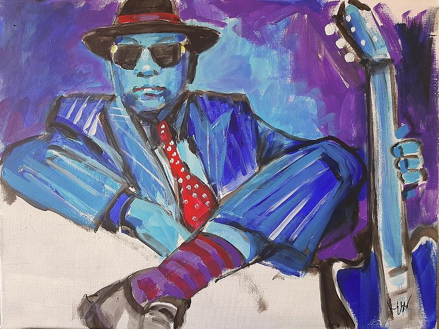 Blues Man Painting by Kaytee Esser