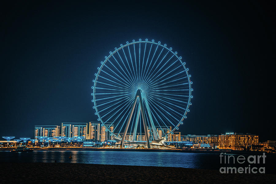 Bluewaters island and Ain Dubai ferris wheel on in Dubai, UAB ...