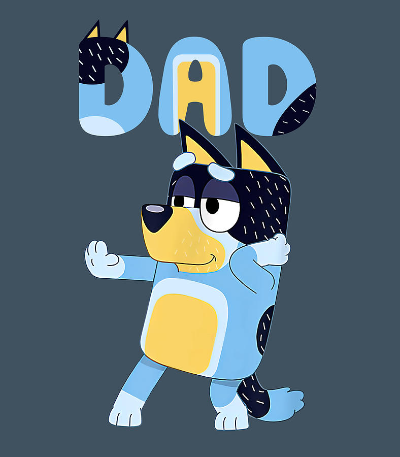 Bluey And Bingo Daddy Father Dad Digital Art by Fingal Holmqvist - Fine ...