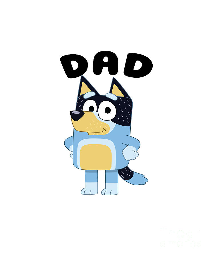 Bluey Dad cartoon Digital Art by Le Anh - Fine Art America