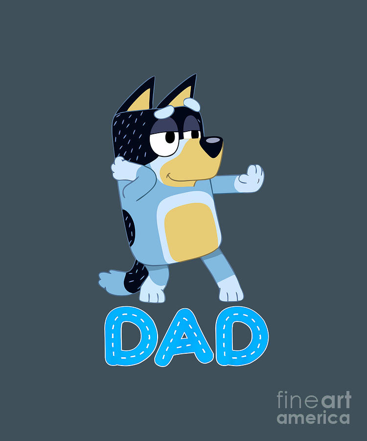 Bluey Dad Exclusive blue Tapestry - Textile by Handsley Nguyen - Fine ...