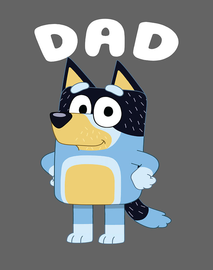 Bluey Dad Unisex Simple Vintage Graphic Shirt Digital Art by Hunter ...