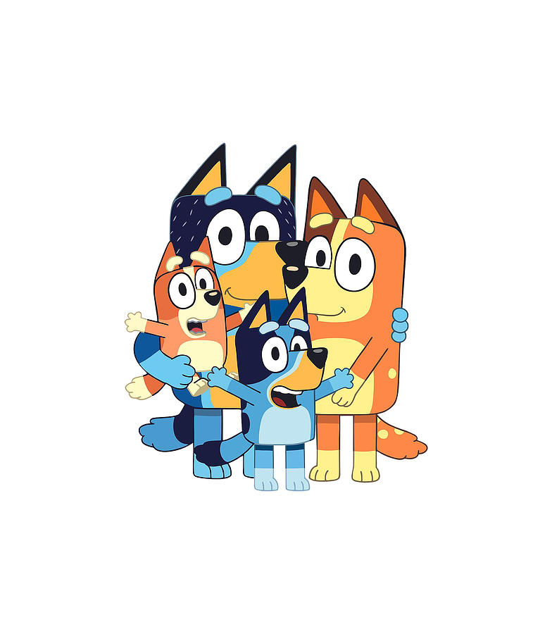 Bluey Family Digital Art by Roni Dery - Fine Art America